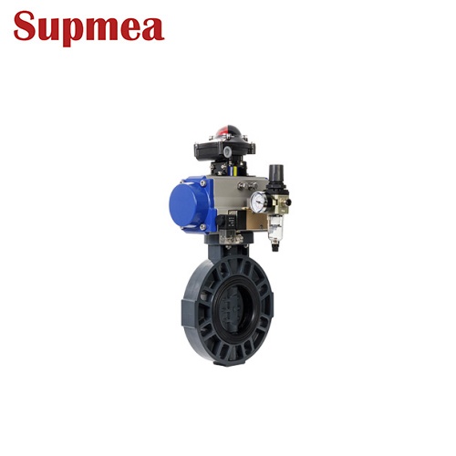 美仪_气动PVC对夹蝶阀_ 流量控制